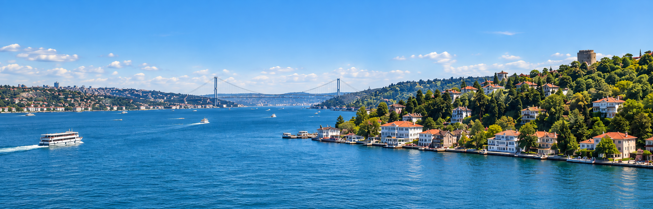 Beykoz ve İstanbul Boğazı manzarası
